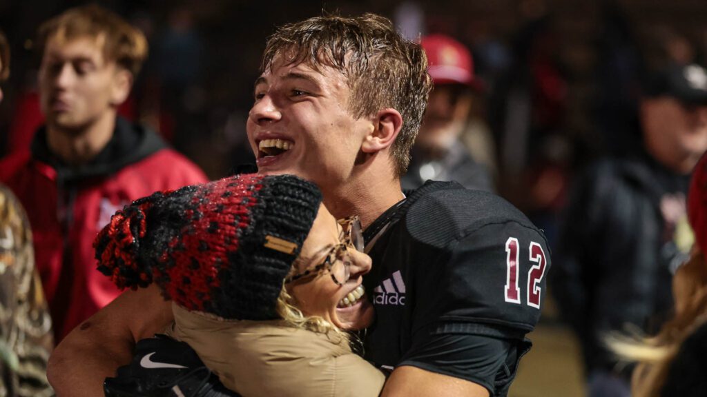 Lawrence High football vs. Free State, celebration-20