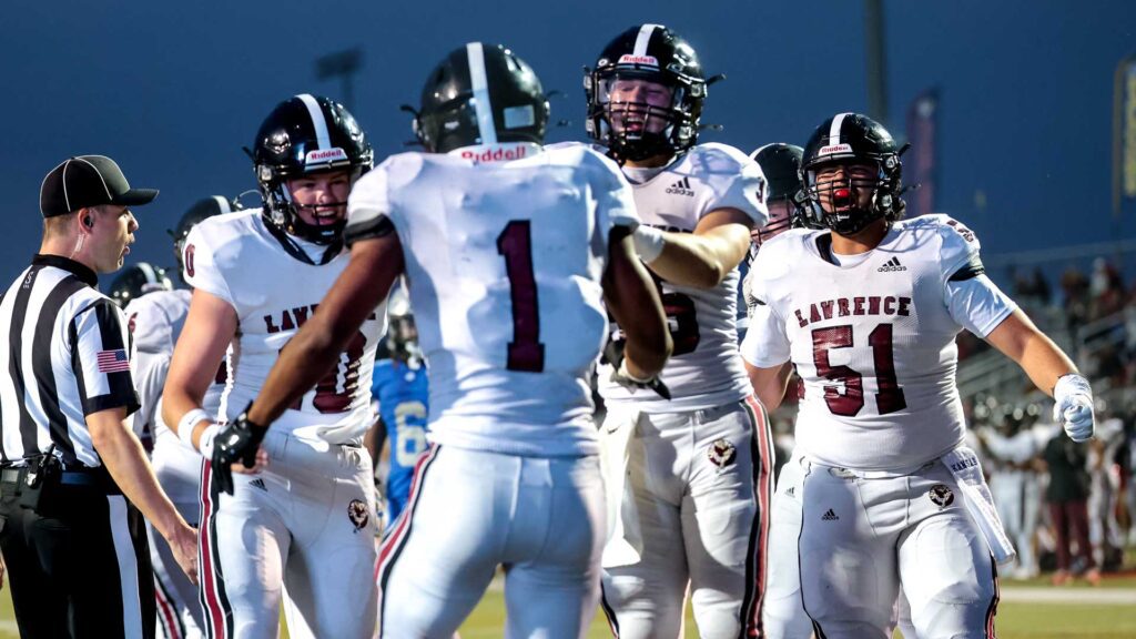 Lawrence High football vs. Olathe West, Week 1-20