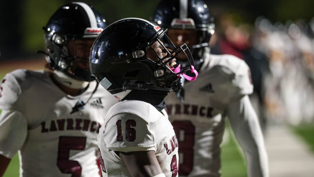 Lawrence High football vs. Shawnee Mission Northwest, playoff opener, action-77